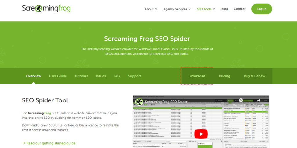 Sitio oficial de Screaming Frog