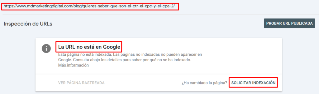 forzar indexacion google