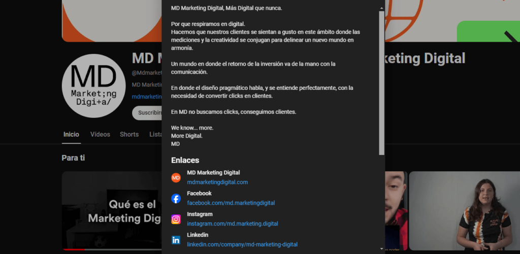 Canal de YouTube Optimizado