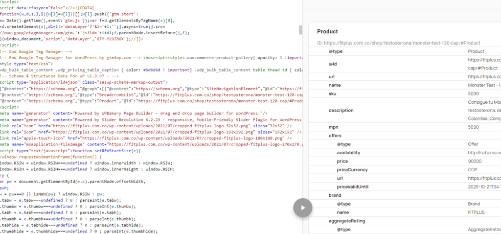 Validador de marcado para verificar schema